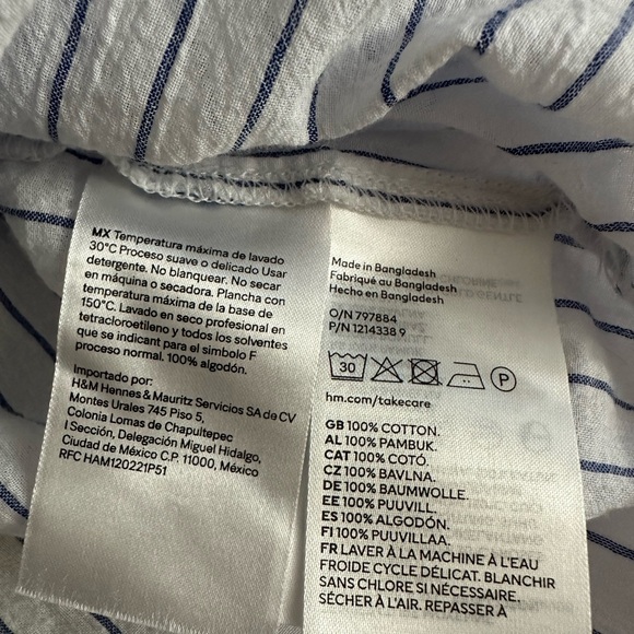 HM Striped Button up - Picture 6 of 6